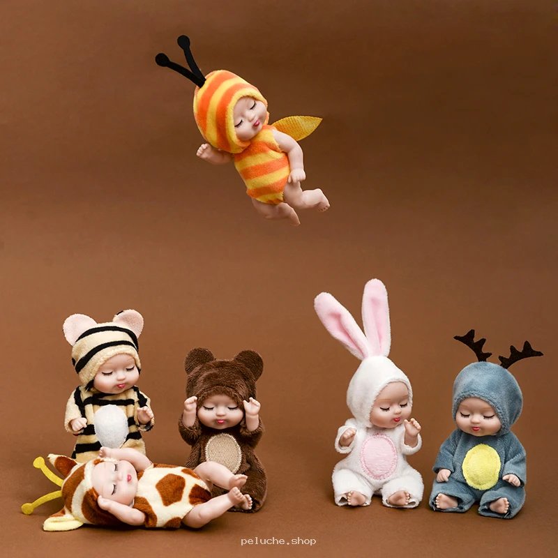 Mini Poupées Bébés Animaux Adorables - Collection Kawaii