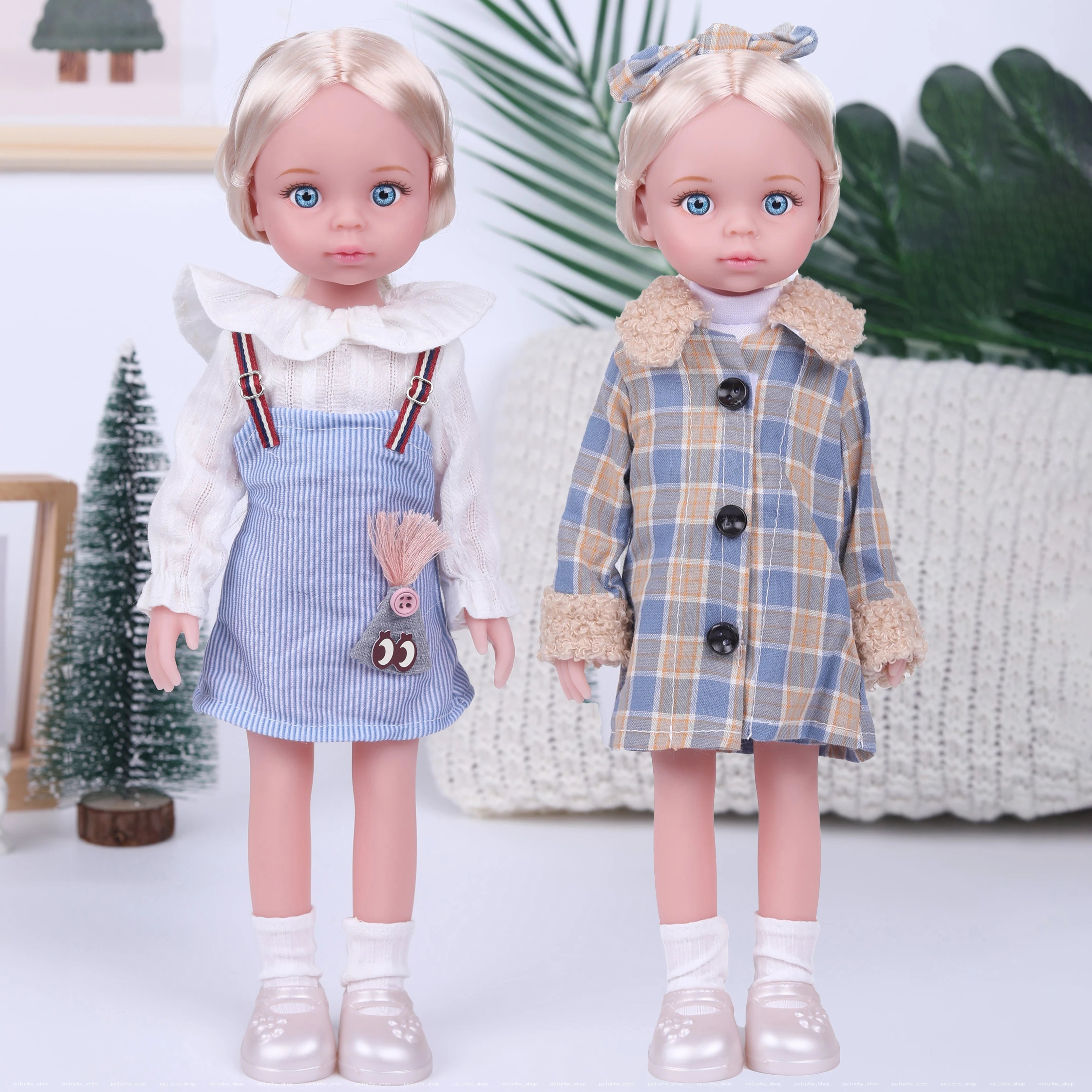 Poupées blondes yeux bleus - Deux styles adorables