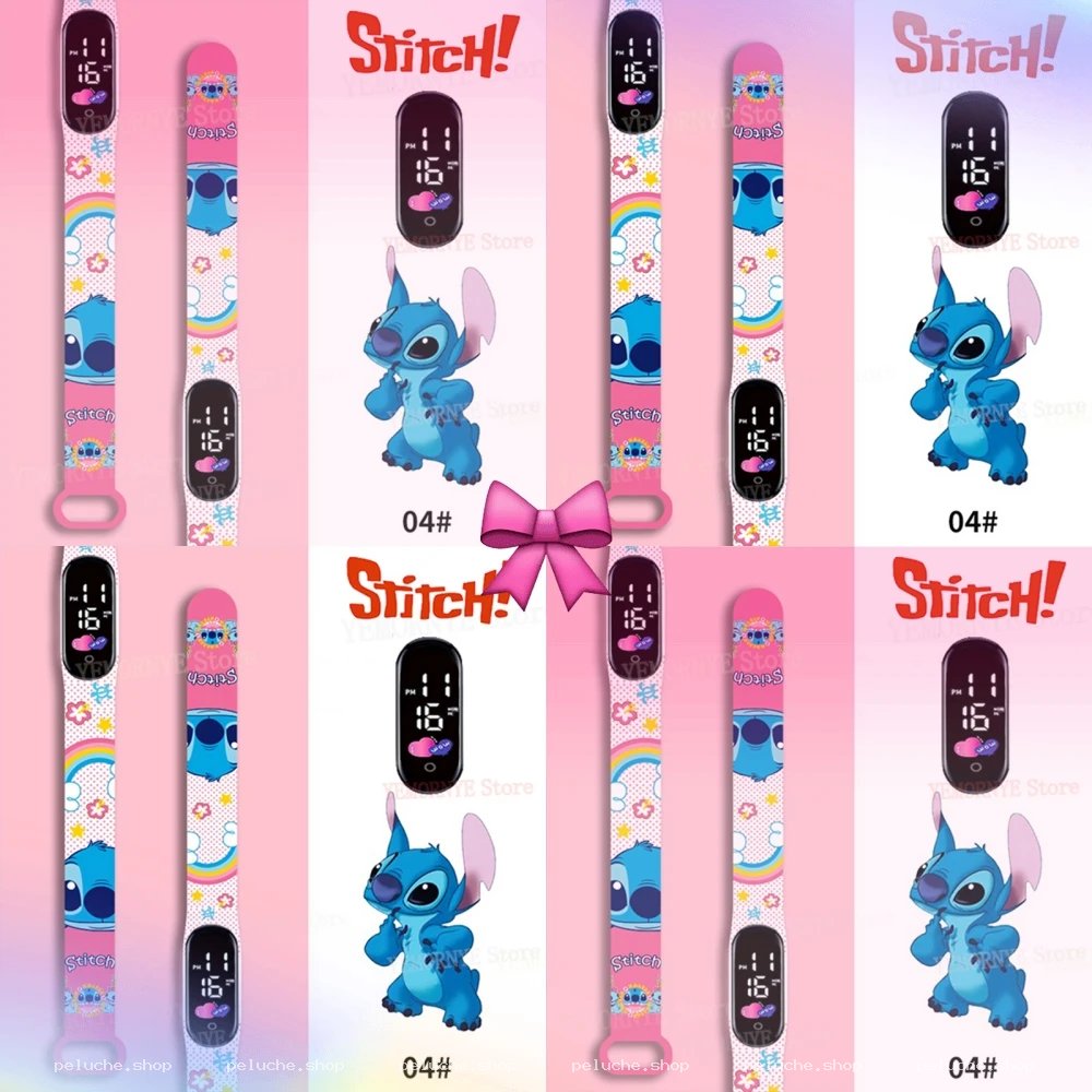 Montre Connectée Enfant Stitch Rose – Design Fun & Coloré
