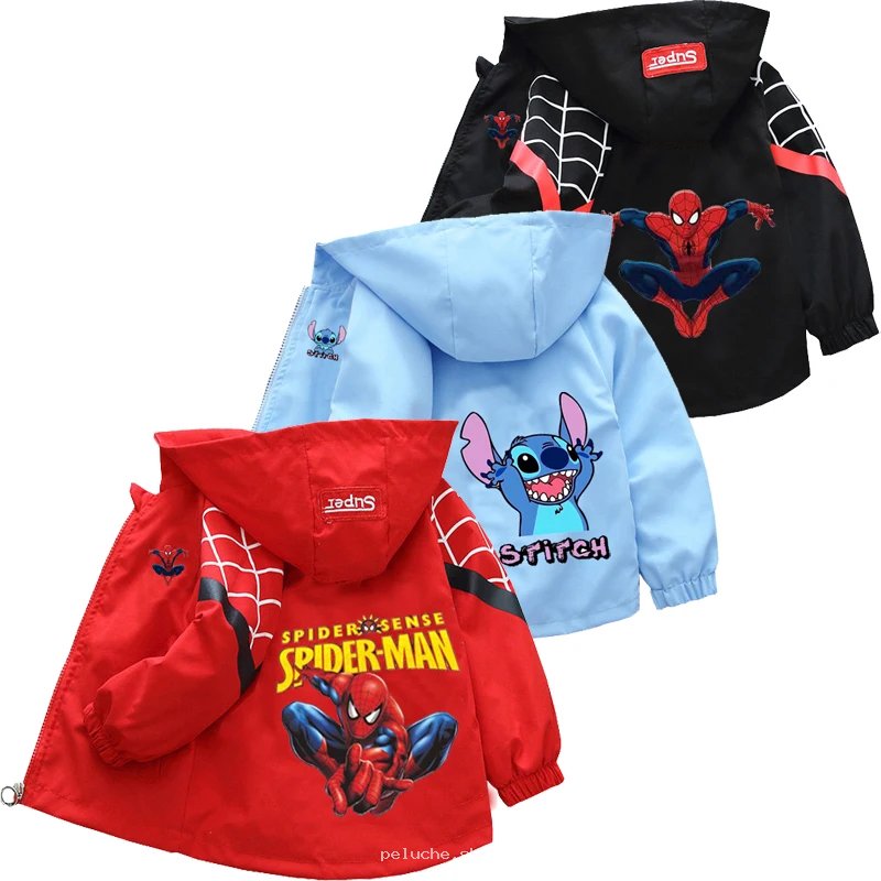 Vestes Enfants Spider-Man & Stitch - Légères et Imperméables