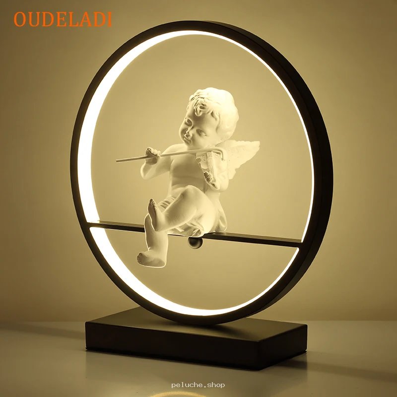 Lampe de Table Design Ange Musicien LED - Déco Moderne