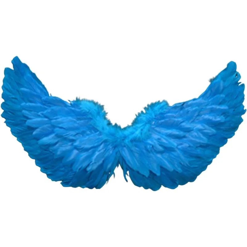 Ailes d'ange bleues en plumes - Accessoire de déguisement