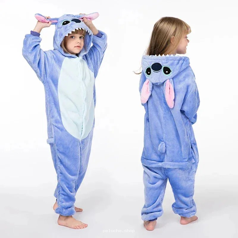 Pyjama Kigurumi Stitch Enfant Doux et Confortable Bleu