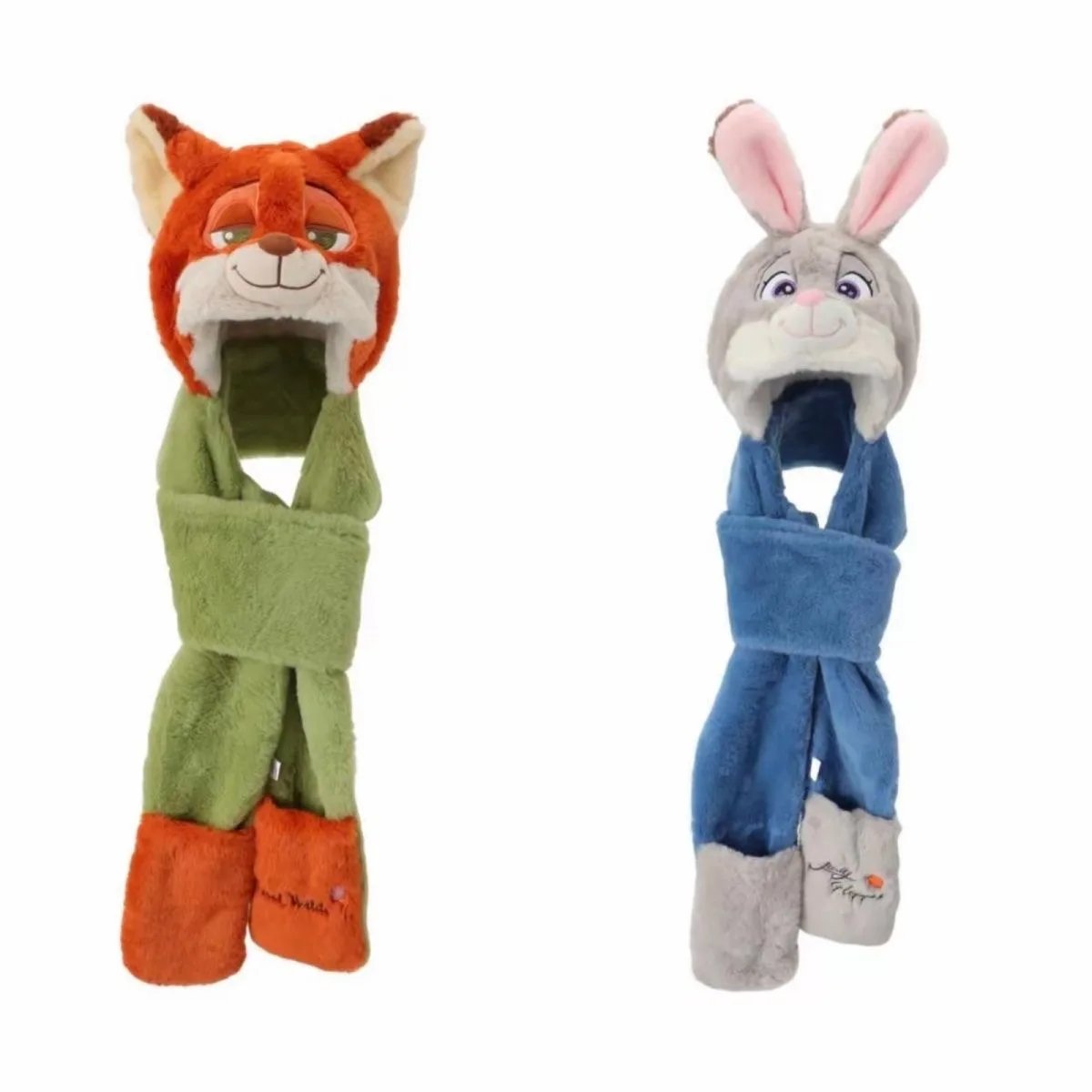 Bonnet Écharpe Peluche Zootopie Nick Wilde Judy Hopps Enfant