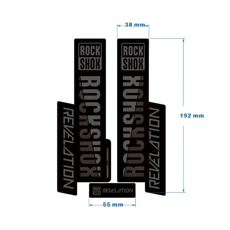 Autocollants RockShox Revelation – Kit de Rechange Fourche VTT