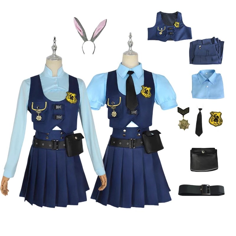 Costume Cosplay Judy Hopps Zootopie - Tenue de Police Lapine