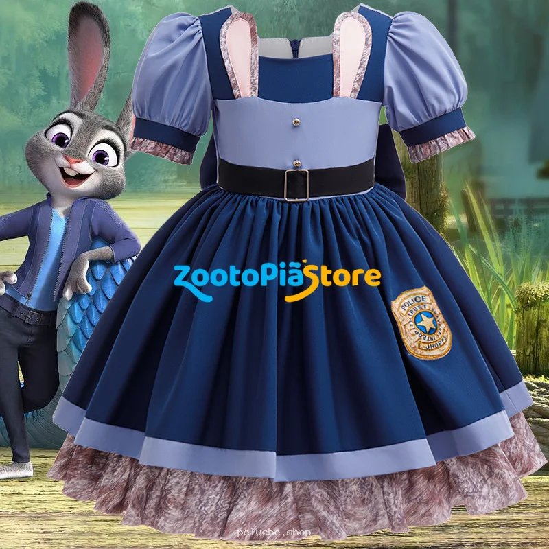 Robe Déguisement Judy Hopps Zootopie Enfant - Uniforme Police