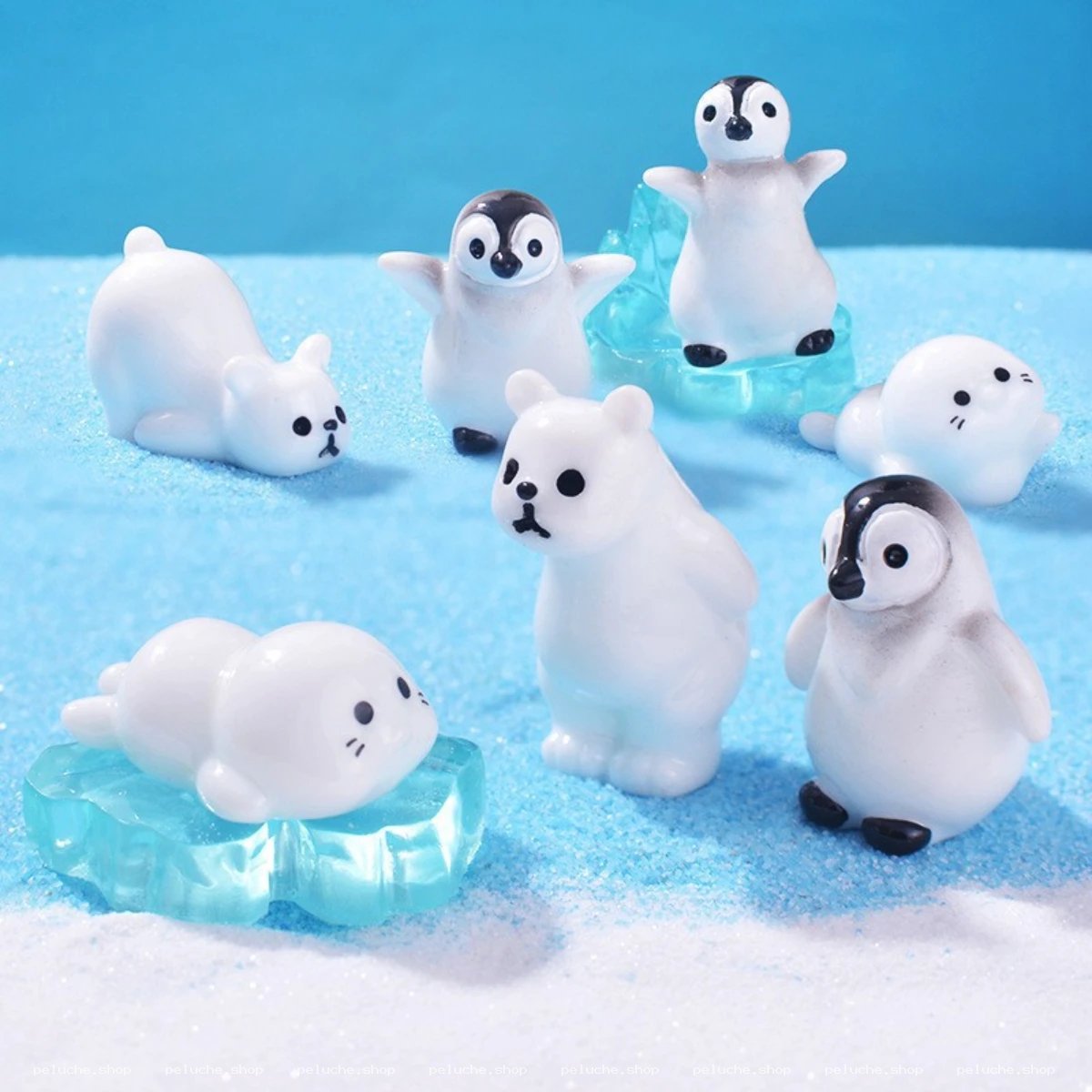 Adorables Figurines Animaux Polaires pour Décoration
