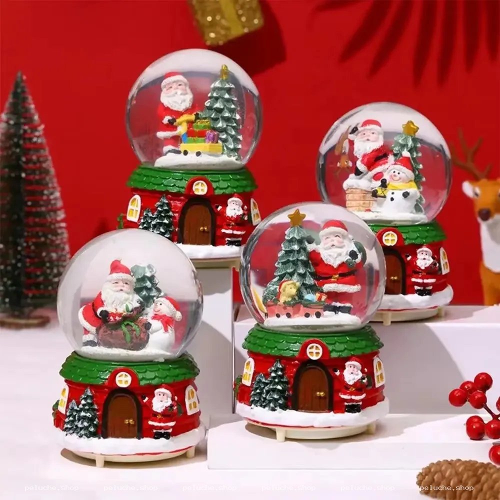 Boules à Neige Noël Père Noël Maison Festive | Décoration Magique