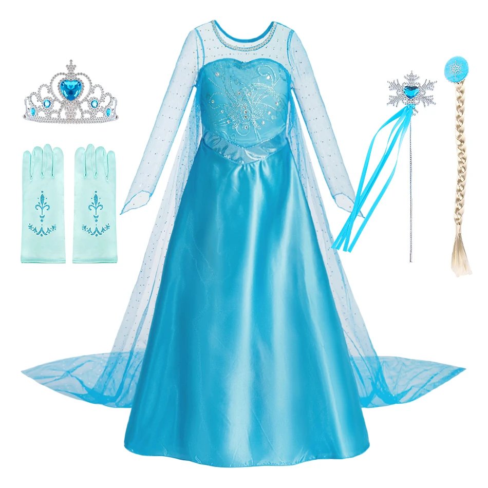 Déguisement Princesse Elsa Complet avec Accessoires Enfant